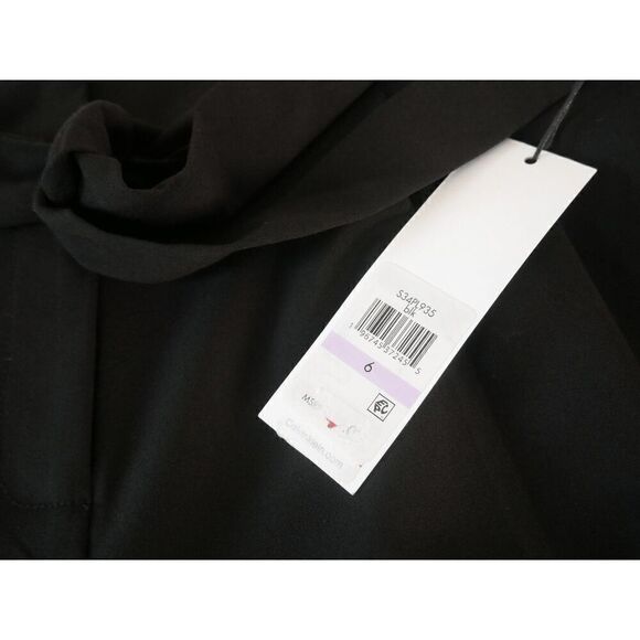 Calvin Klein Women's Tie Waist Mid Rise Pants Black 6 - Picture 10 of 12